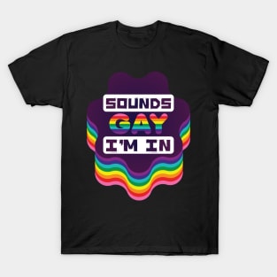 Sounds gay wavy star [round] T-Shirt